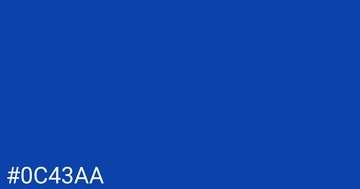 Hex color #0c43aa graphic