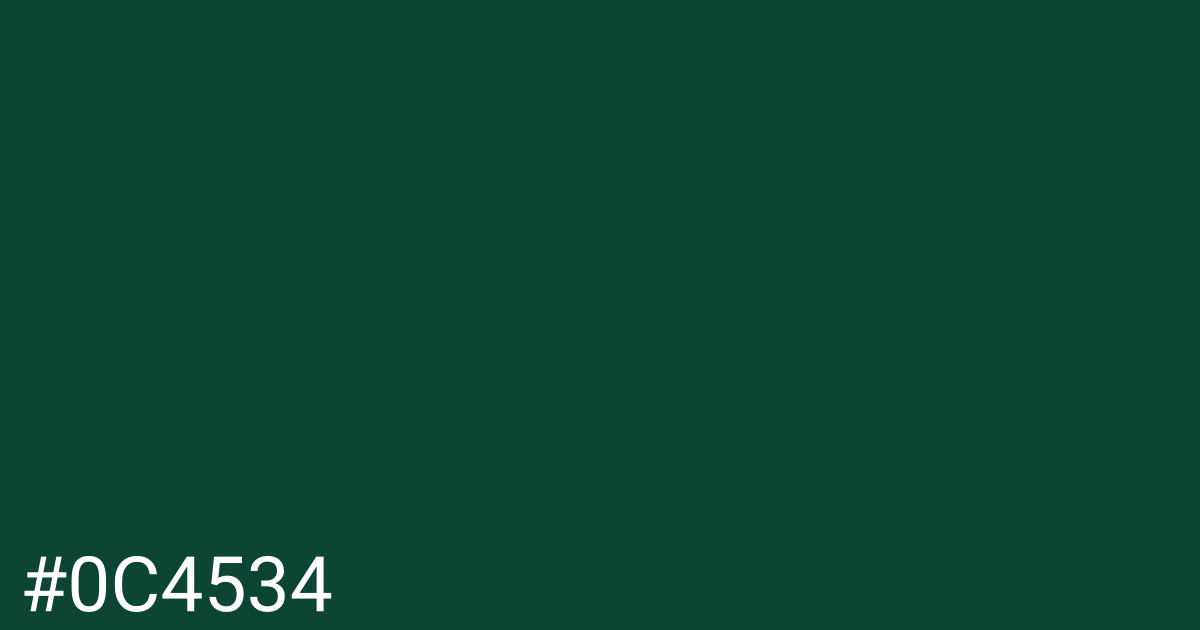 Hex color #0c4534 graphic