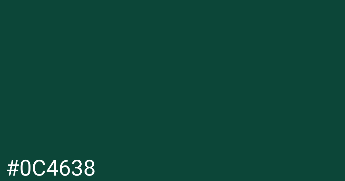 Hex color #0c4638 graphic