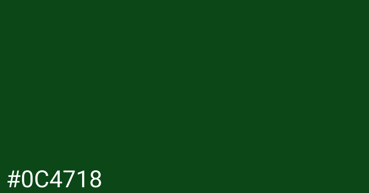 Hex color #0c4718 graphic