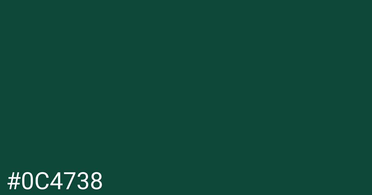 Hex color #0c4738 graphic