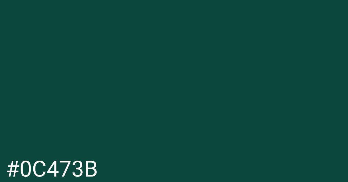 Hex color #0c473b graphic
