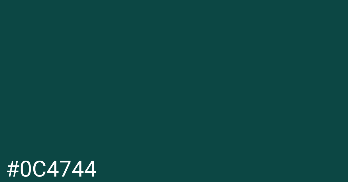 Hex color #0c4744 graphic