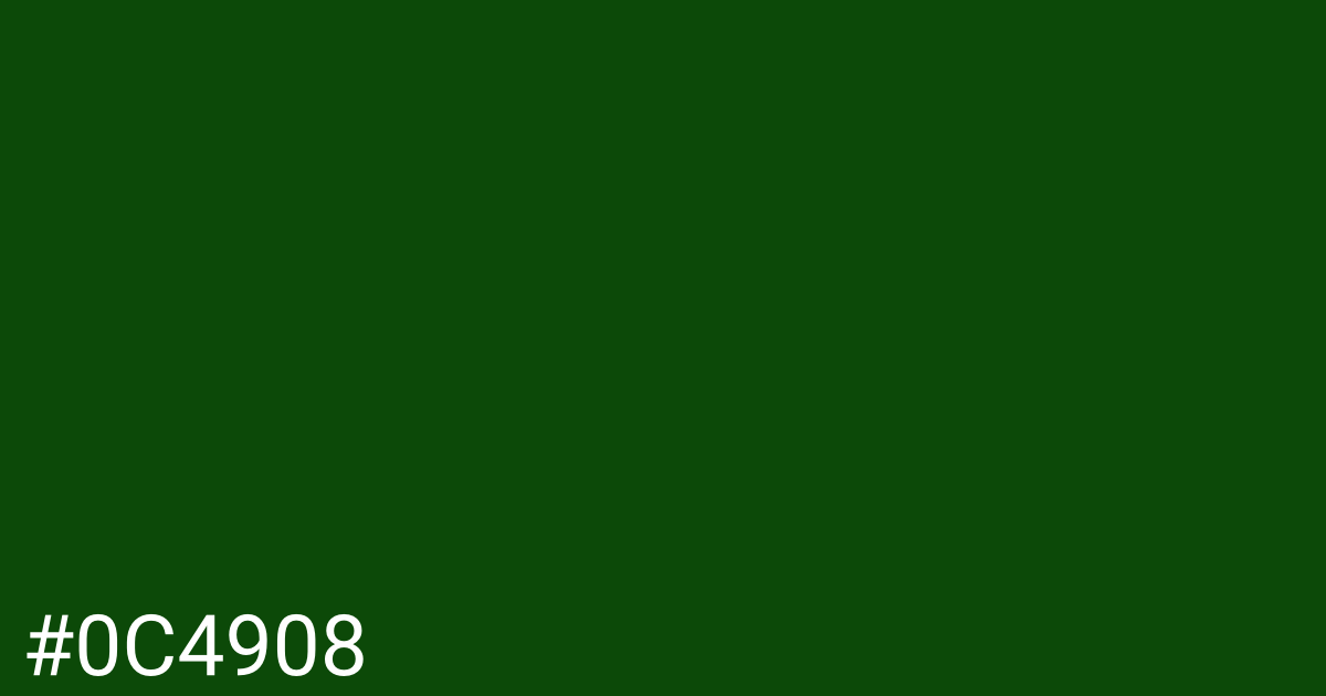 Hex color #0c4908 graphic