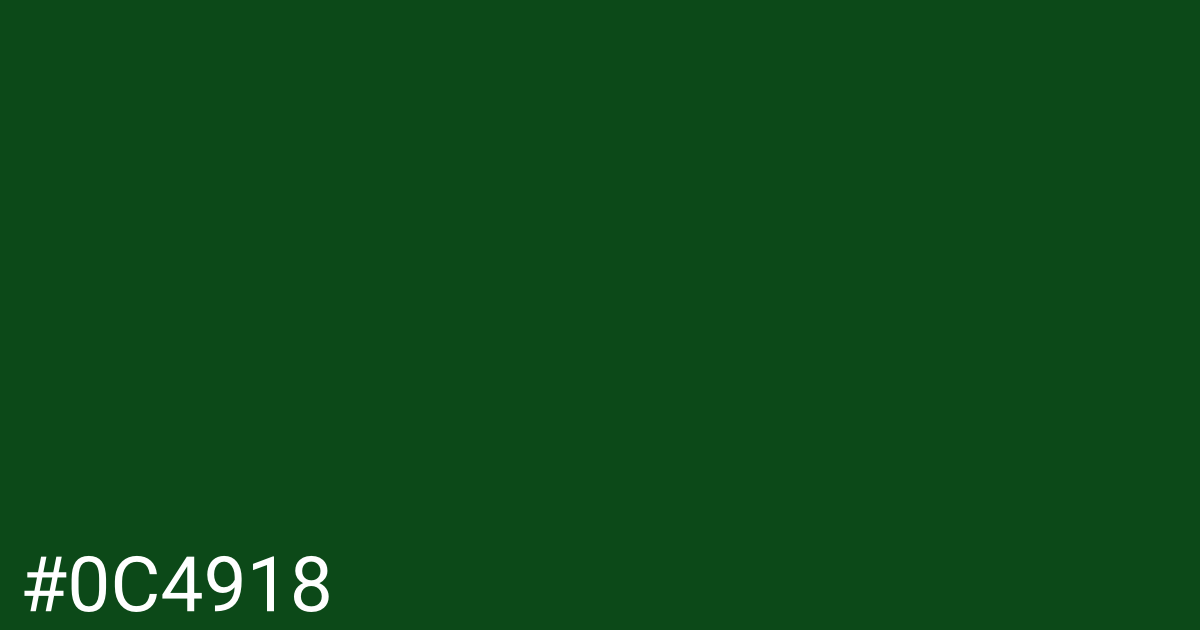 Hex color #0c4918 graphic