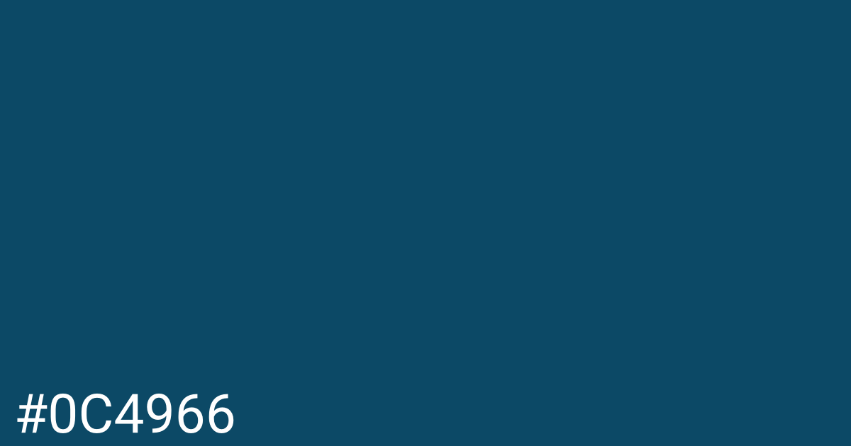 Hex color #0c4966 graphic