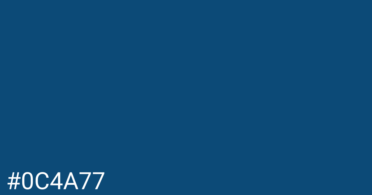 Hex color #0c4a77 graphic