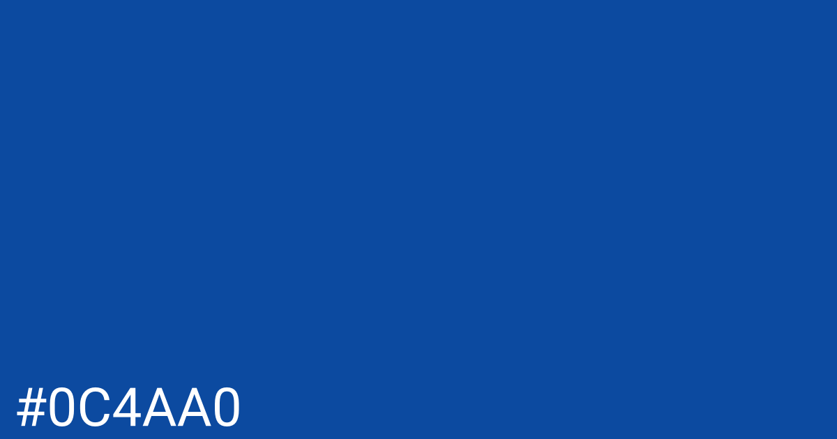 Hex color #0c4aa0 graphic