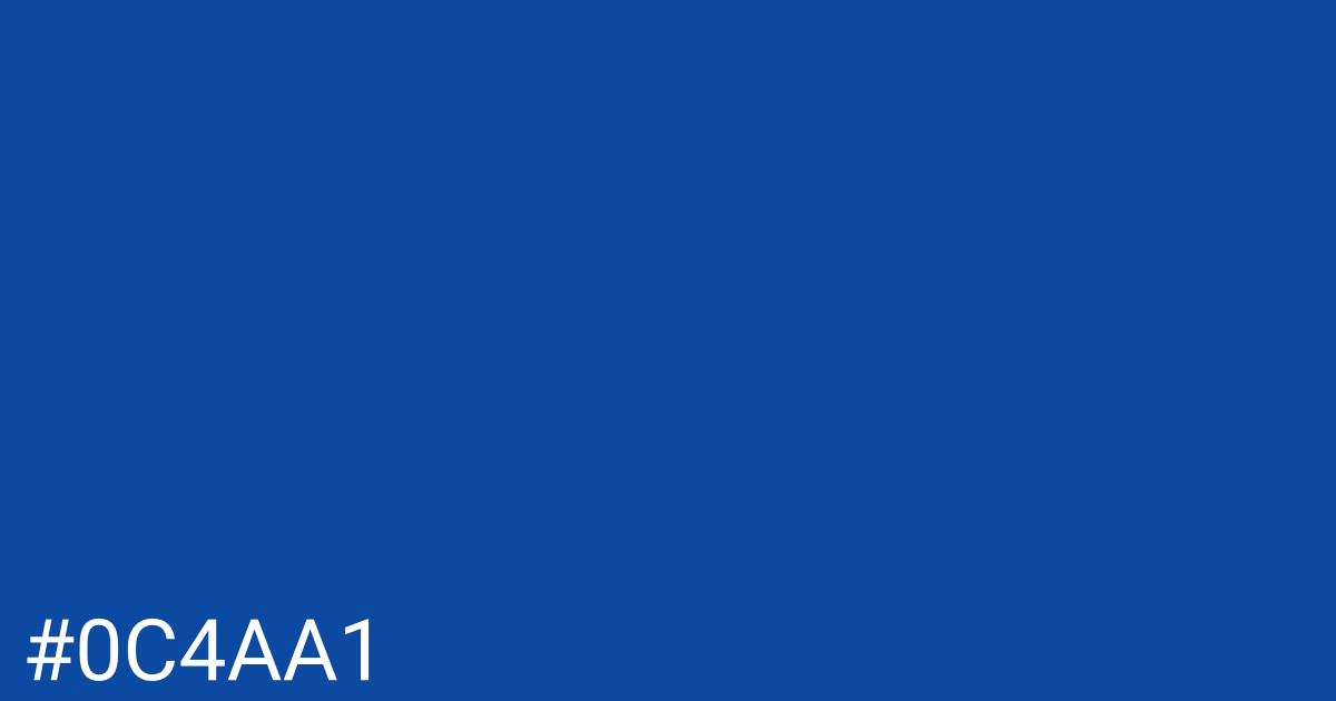 Hex color #0c4aa1 graphic