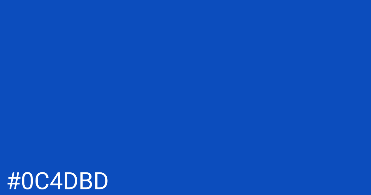 Hex color #0c4dbd graphic
