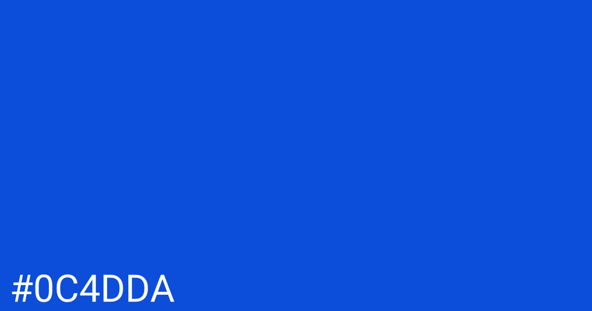 Hex color #0c4dda graphic