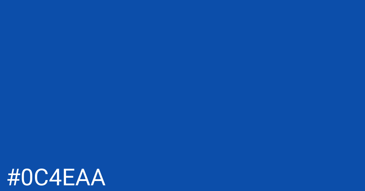 Hex color #0c4eaa graphic