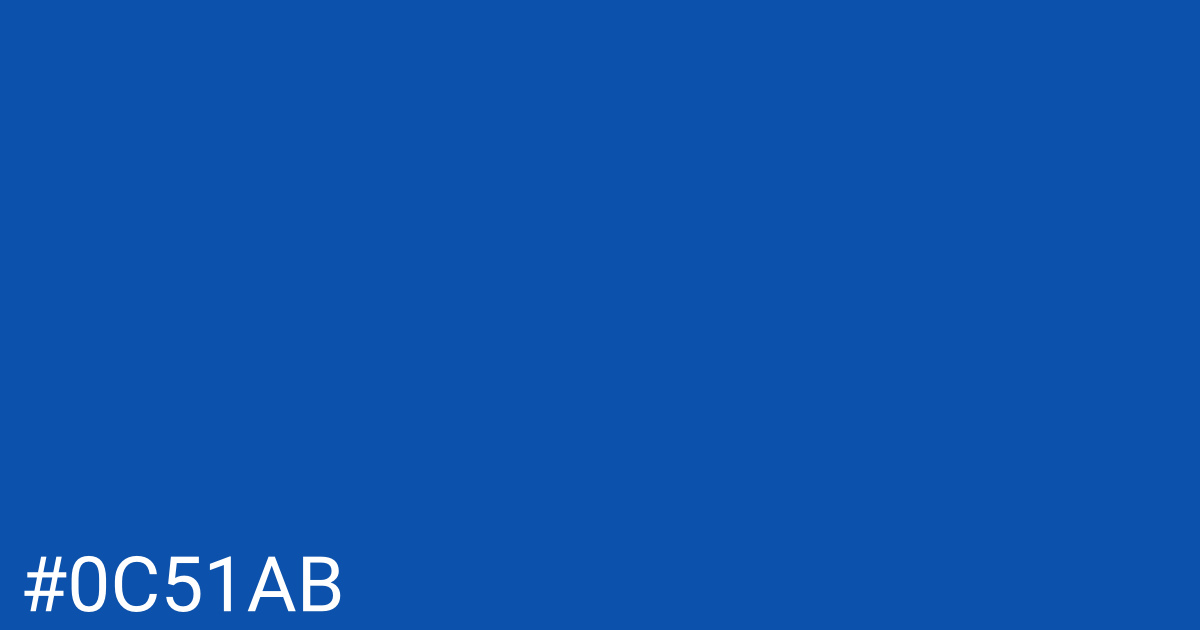 Hex color #0c51ab graphic