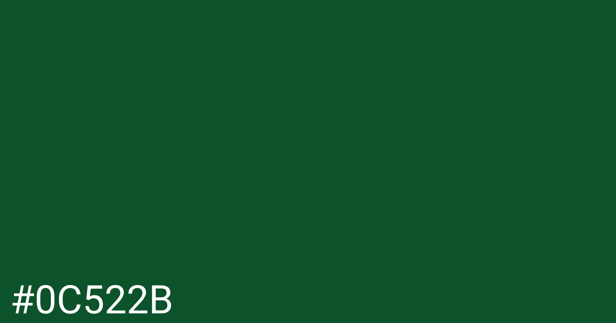 Hex color #0c522b graphic
