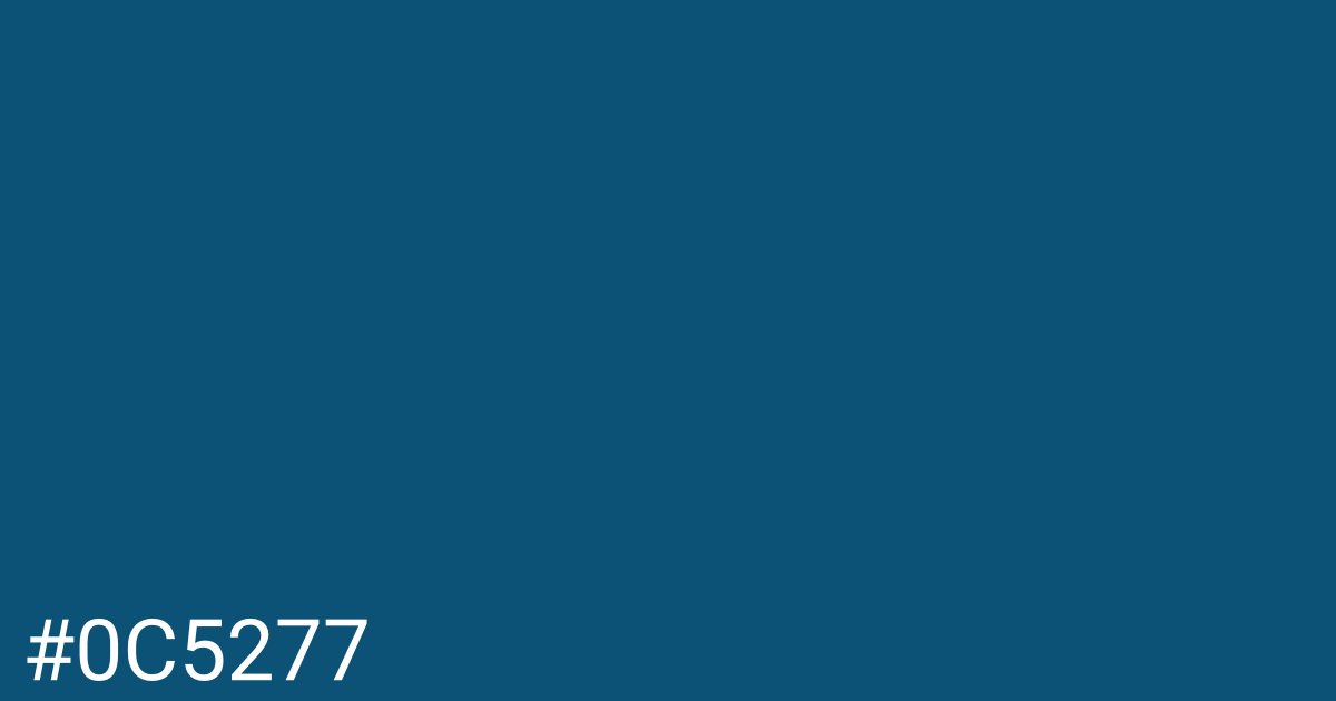 Hex color #0c5277 graphic