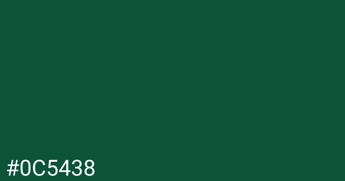 Hex color #0c5438 graphic