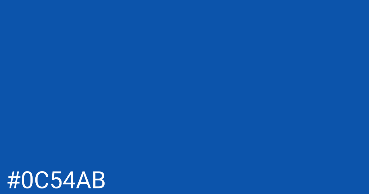 Hex color #0c54ab graphic