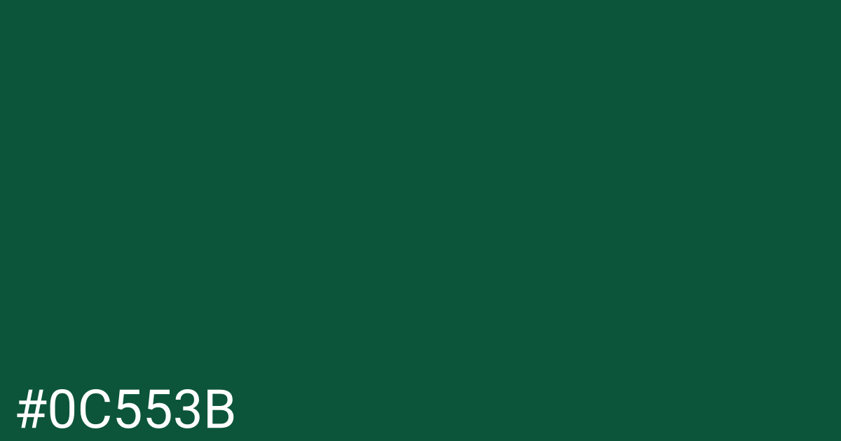 Hex color #0c553b graphic