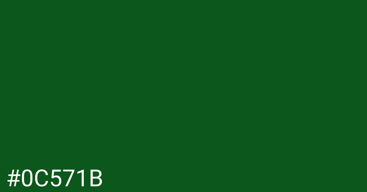 Hex color #0c571b graphic