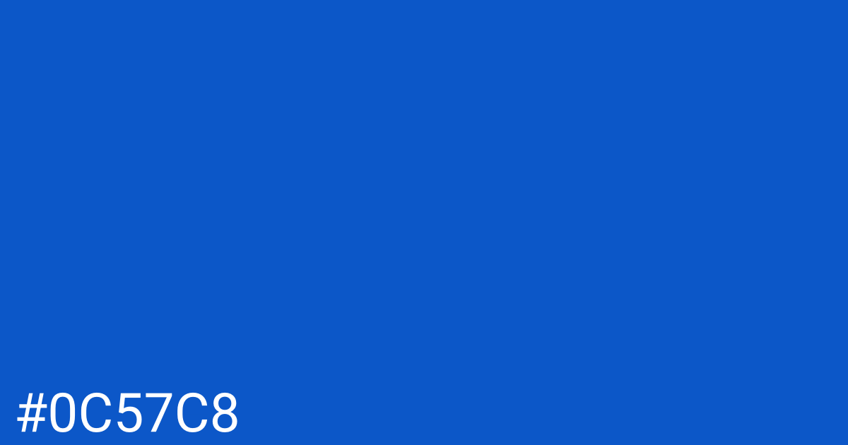 Hex color #0c57c8 graphic