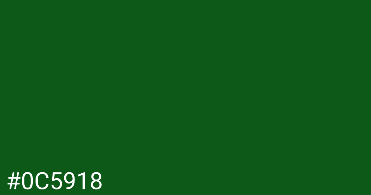 Hex color #0c5918 graphic