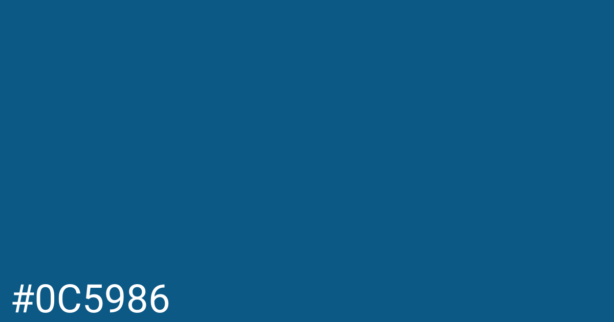 Hex color #0c5986 graphic