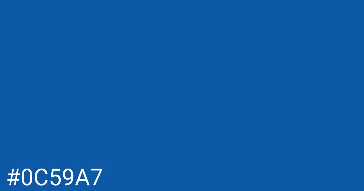 Hex color #0c59a7 graphic