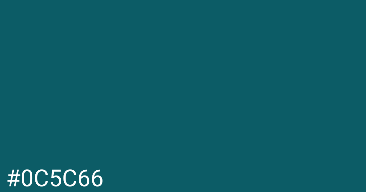 Hex color #0c5c66 graphic