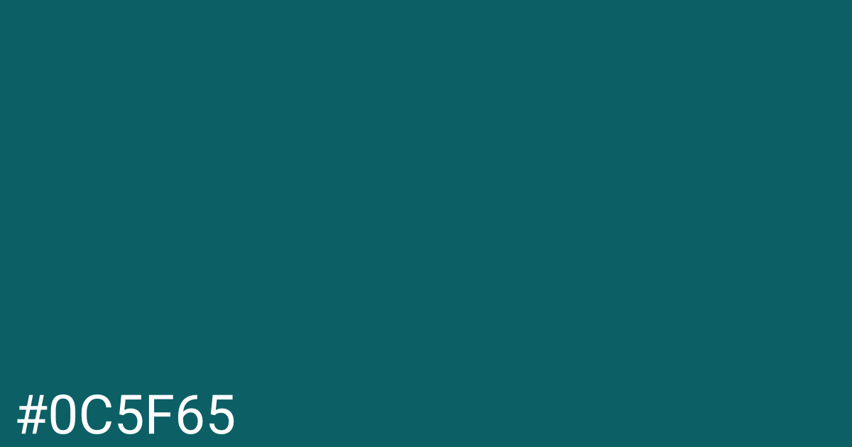 Hex color #0c5f65 graphic