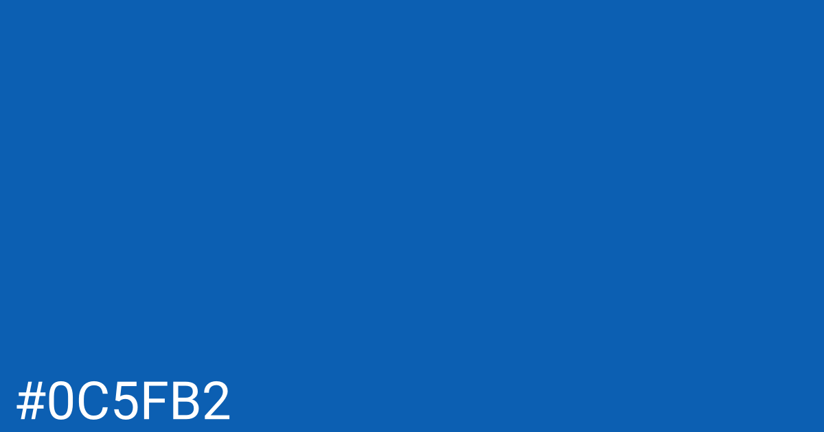 Hex color #0c5fb2 graphic