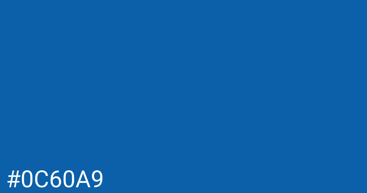 Hex color #0c60a9 graphic