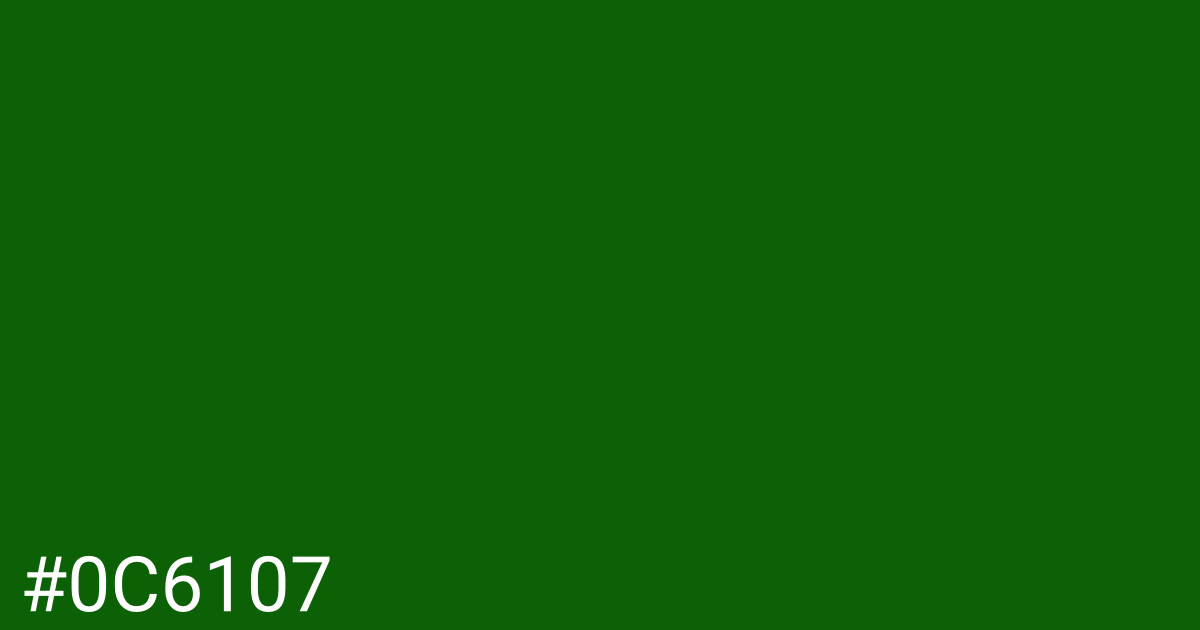 Hex color #0c6107 graphic