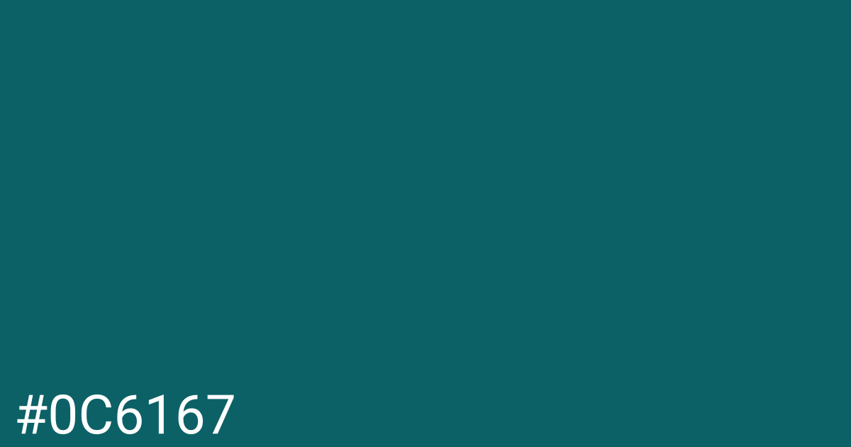 Hex color #0c6167 graphic