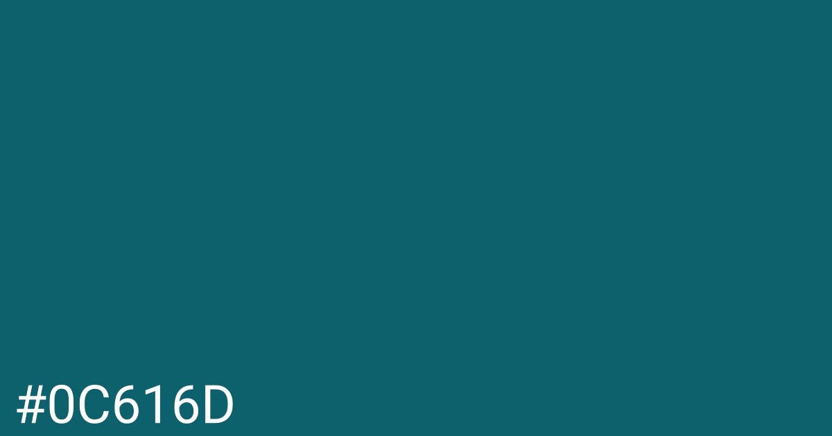 Hex color #0c616d graphic