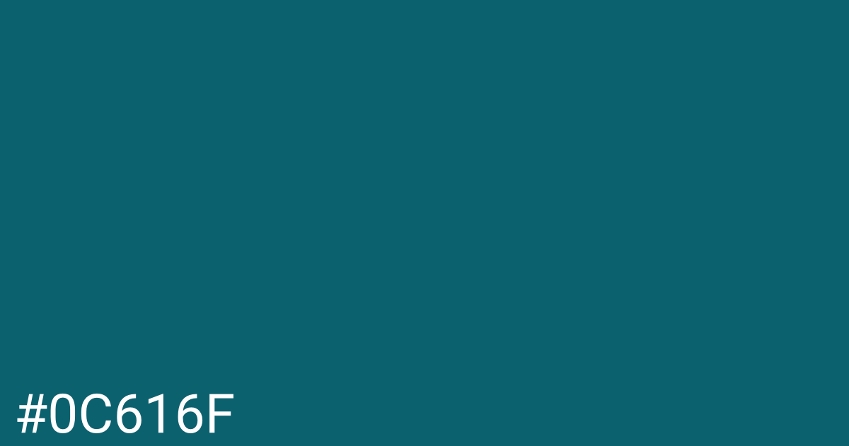 Hex color #0c616f graphic