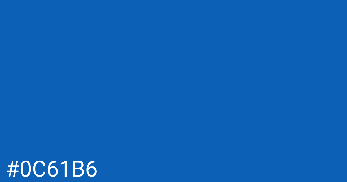 Hex color #0c61b6 graphic