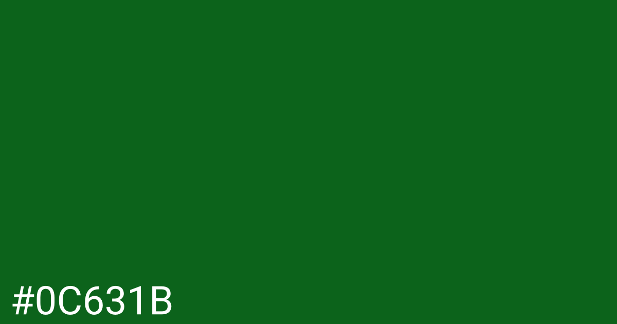 Hex color #0c631b graphic