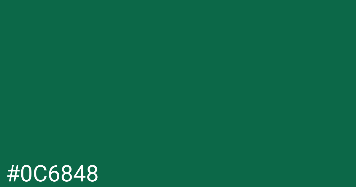 Hex color #0c6848 graphic