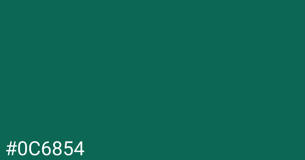 Hex color #0c6854 graphic