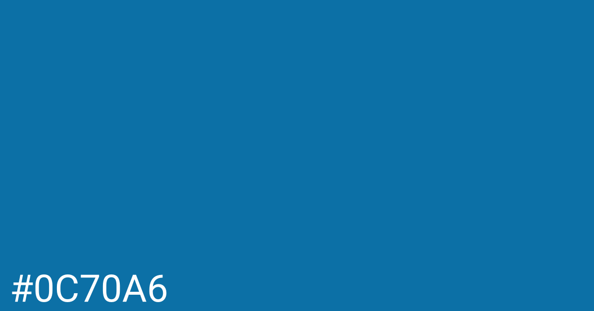 Hex color #0c70a6 graphic