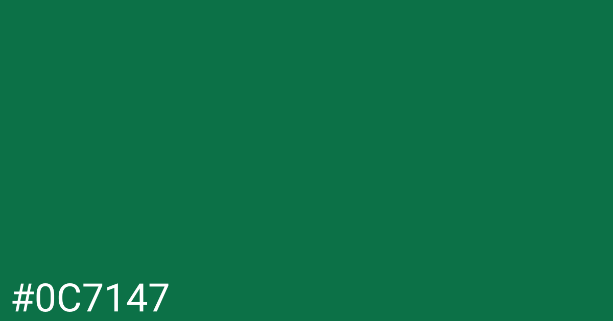 Hex color #0c7147 graphic