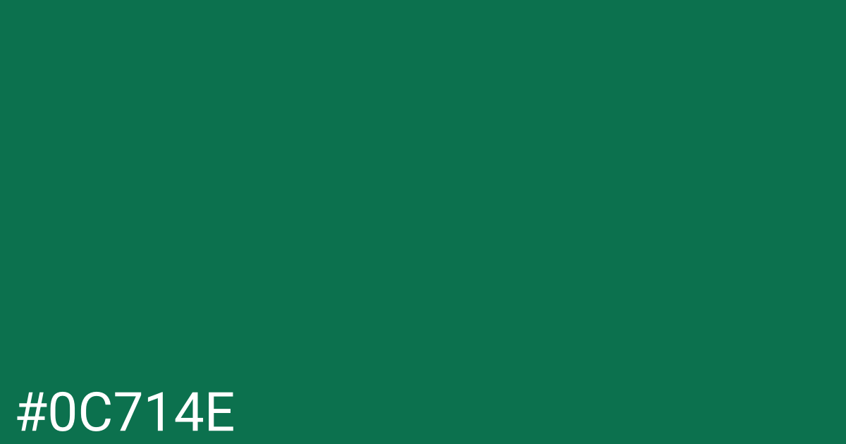 Hex color #0c714e graphic