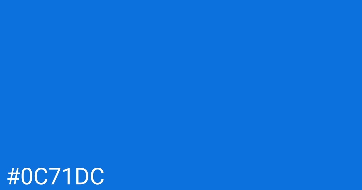 Hex color #0c71dc graphic