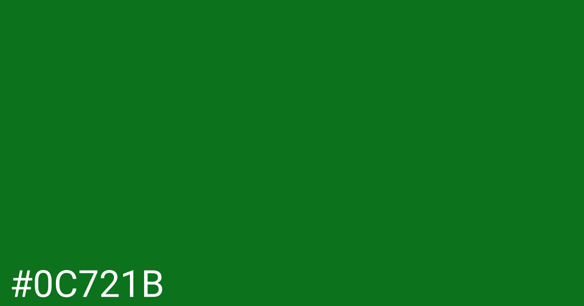 Hex color #0c721b graphic