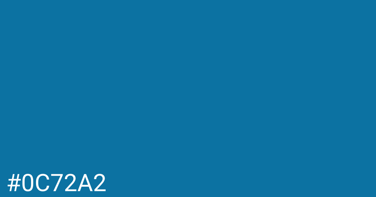 Hex color #0c72a2 graphic