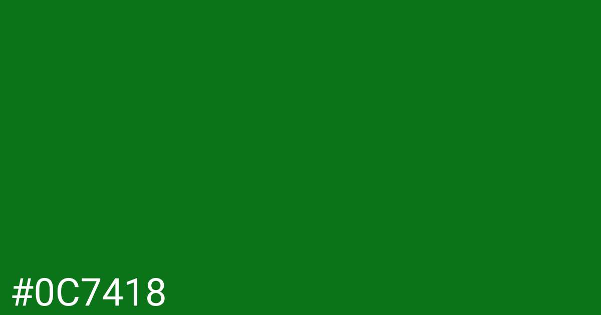 Hex color #0c7418 graphic