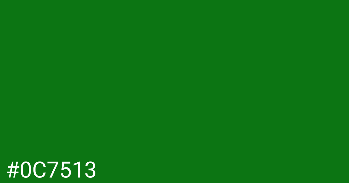 Hex color #0c7513 graphic