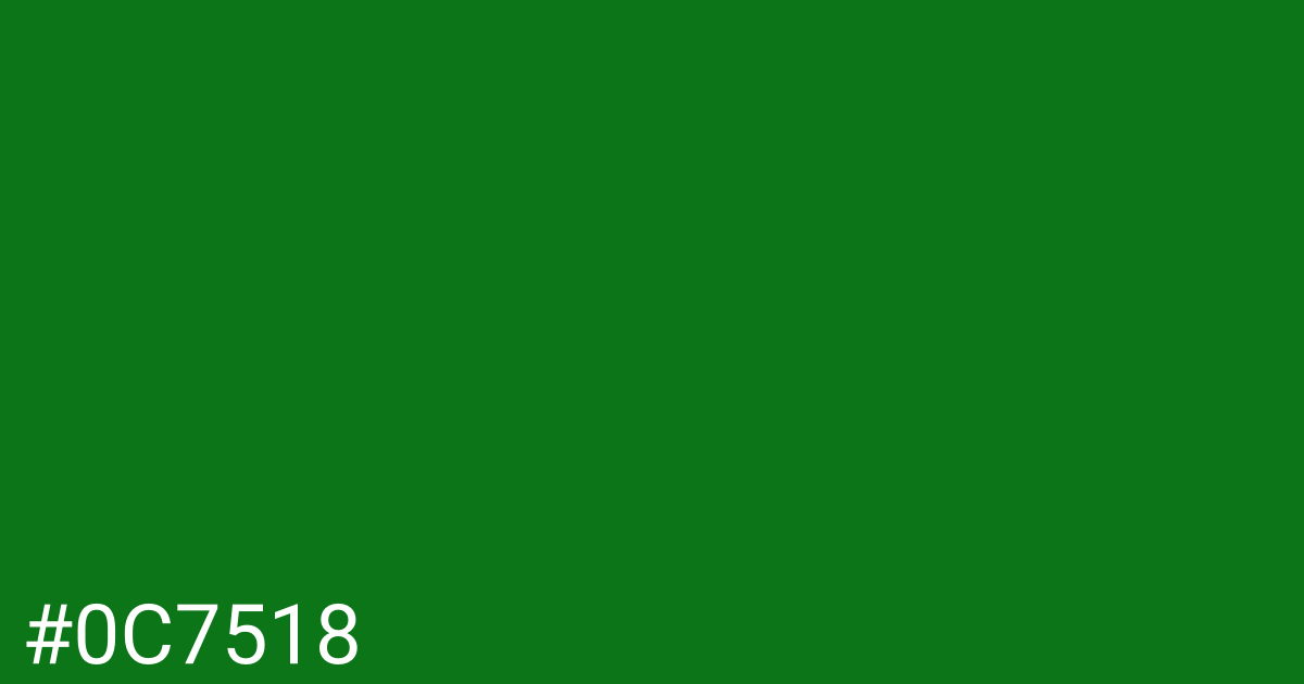 Hex color #0c7518 graphic