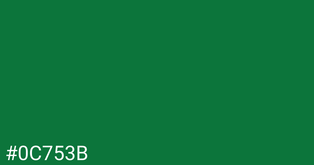 Hex color #0c753b graphic