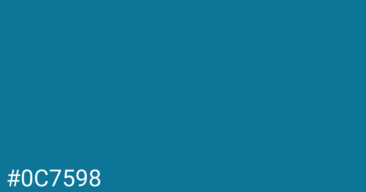 Hex color #0c7598 graphic